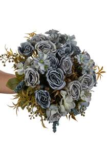 1PC/3PCS 人造花-玫瑰、丝绸玫瑰、假植物、家居、餐厅、客厅、户外花园装饰、插花艺术、摄影道具、秋季、春季、花瓶、花墙、花环、新娘花束、婚礼装饰、DIY 花环材料、生日派对装饰材料、家居装饰配件、情人节。