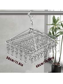 Stainless Steel Windproof Clothespin Multifunctional Household Laundry Organizing Box Laundry Hanger Bra Sock Towel Clothesline Hook Clothes Rack Peg Dryer Airer Dryer