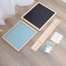Double Sided Wooden Easel White Black 2 In 1 Magnetic Drawing Board - Multicolor - View 6