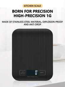 1 pieza Balanza de café multifunción de alta precisión, balanza electrónica de cocina de alta precisión, pantalla LCD de acero inoxidable, balanza de alta precisión, balanza de alimentos, balanza de café italiana de mano, herramienta de horneado precisa, balanza de cocina, accesorios de cocina, herramientas de horneado. Adecuado para hornear, cocinar, pérdida de peso, nutrición, dieta, medición precisa de hojas de té. (Medición mínima 5g) - Multicolor - Ver 6
