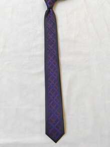 Men's 3D Slim Ties With Glitter Slim (6cm) - Màu tím - Xem 2