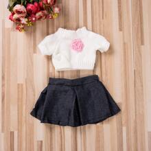 18'' Doll Clothes Outfit Dress Clothes For American Girl Our Generation My Life Doll Christmas Gift - 黑與白 - 查看 2