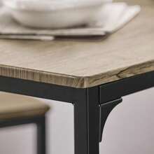 SoBuy OGT03 Bar Table Set 3-Piece Bistro Table Balcony Furniture Bistro Furniture Dining Table - Grey - View 6