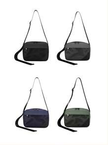 Cross-Border Bags Men's, Nylon Fabrics, Simple And Solid Colors, Multi-Compartments, Multi-Pockets, Waterproof, Lightweight And Large-Capacity, Versatile For Daily Leisure, Shoulder Bags, Messenger Bags, Portable Outdoor Sports, Running, Fitness, Road Riding Motorcycles/Bicycles, Mobile Phone Bags, Chest Bags. Sling Bag - Multicolor - View 1