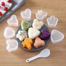 1/5/11pcs Rice And Vegetable Roll Molds, Rice And Vegetable Roll Maker With Onion Mold, Triangle Rice And Vegetable Roll Maker, Sushi Mold, Lunch And Home DIY, Kitchen Accessories, DIY Supplies, Bento Making Tools - Sushi Mold - View 8