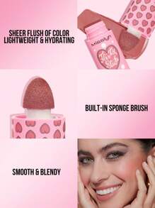 MISSLYN-Flirty Blush Liquid Blush, Liquid Blush,1pc Highly Pigmented Liquid Blush, Cutie, Long-Wearing, Brightening, White Day, Matte Finish, Dewy Finish, Love Gift, Winter, Y2K, Makeup, Party, Women's Day, Holiday, Travel, Sheer Colors, Natural-Looking Finish, Skin Loving Formula, Enriched With Moisturing Ingredients, Brighten And Soften Skin, Heart - #15 - View 5