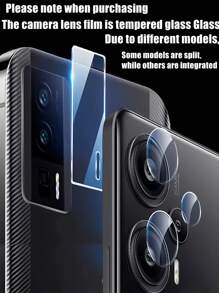 2 PIEZAS Película de vidrio templado para protección de lente de cámara compatible con iPhone/compatible con Samsung Galaxy/compatible con Xiaomi/Redmi/compatible con Huawei/Hono/Magic 6 5 Lite/y talla grande modelos, superficie brillante de alta definición, a prueba de explosiones, adsorción automática, alta dureza, diseño con borde redondeado a prueba de polvo