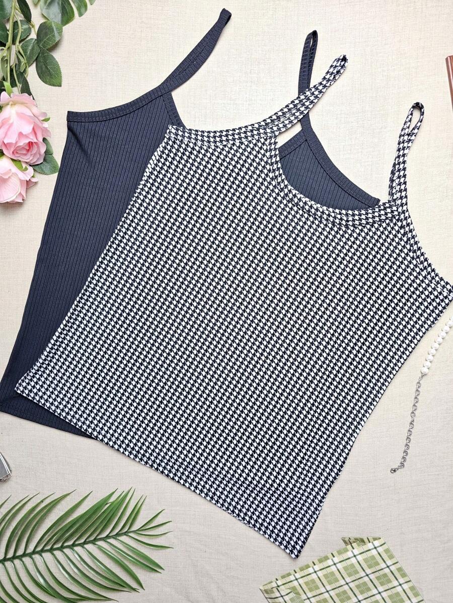 Simple Casual Regata Plus Size G1 Veste 48/50 - G1 Vest KIT2 Black + Plaid - View 1