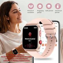 QTLJJBY QTLLBT Translation Smart Watch, Multi-Language Translation, Voice Broadcast, Subtitle Display, Fitness Watch, Wireless Call, 300 MAh Battery, 15 Days Standby, Multimedia Message Viewing, Pedometer, Translation Machine, IP68 Waterproof, Suitable  Learning Watch - Hồng - Xem 2