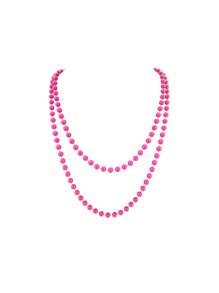 D EXCEED 1/2/4/5 PCS 1980s Long Neon Bead Nekalce For Women Neon Party Costume Accessories For Women Neon Artificial Bead Necklace Solid Color Bride Weddings Masquerade Festival Decorations Gifts