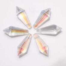 20 pièces/paquet Perles en verre cristal transparent en forme de goutte d'eau 8*20mm pour la fabrication de bijoux DIY