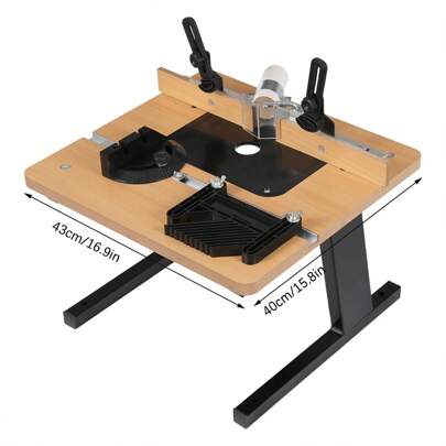 Quiltern Heavy-Duty 43x40cm Router Table With 40mm Dust Port – 200kg Load Capacity, Aluminium Alloy & Iron Construction, Perfect For Home DIY & Woodworking Projects