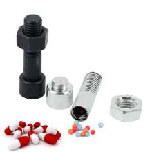 1pc Creative Bolt Container Hidden Safe Nut And Screw Secret Security Storage Box Hide Storage Stash Jars Diversion Container