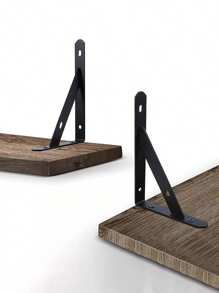 Estante Muebles Esquinero Repisa Madera Flotante Minimalista - Marrón - Ver 4