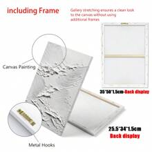 1pc Abstract Ocean Waves Textured Acrylic Painting, Hand-Painted White Wave Art, Frameless, Space & Fantasy Themed, Elegant Wall Decor For Living Room, Entryway, Office, Reception Area