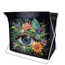 1 Set DIY Mary Sue Our Lady Eyes - Cartoon Vivid Cow & Colorful Boots Diamond Painting Kit, Canvas Material Suitable For Storage Cabinet, Large Space And Good Looking