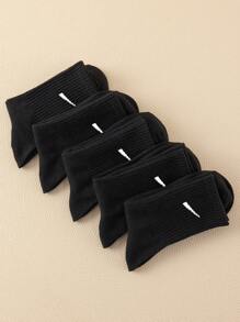 1 Pair /5 Pairs /6 Pairs Of Women's Casual Stockings, Simple, Comfortable And Breathable Everyday Wear Unisex Tube Socks