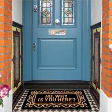 Ho Why Is You Here 24"X16" Door Mats Inside Indoor Non Slip For Outside Funny Holiday Doormats For Outdoor Entrance Home Front Door Entry Rugs For Entryway With Rubber Backing