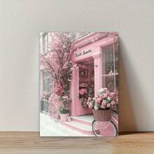 Charming Floral Canvas Art Print With Wooden Frame - Perfect For Home & Office Decor, Ideal Gift For Flower Enthusiasts,  Romantic, Vertical Orientation, Perfect For Room Decor,Room Ready To Hang Wrapped Canvas With Frame,Can Be Hung