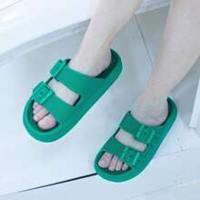 Sandalias de Almohada para Mujer – Suela Gruesa, Hebillas Ajustables, Diseño Moderno y Cómodo - Rosa - Ver 8