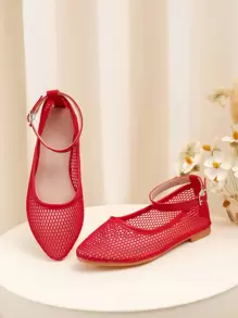 Fashionable & Comfortable Versatile Parent-Child Student Casual Net Sports Shoes For Spring/Summer - Red - View 1