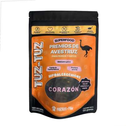 Tuz Tuz | Premios Deshidratados 100% Naturales de Corazón de Avestruz