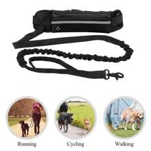 New Reflective Pet Running Waist Pack Leash, Elastic Dog Running Leash, Anti-Pulling & Short Lead