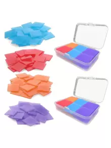 40/80pcs Diamond Painting Mixed Color Glue Clay, Colorful Painting Embroidery Cross-Stitch Painting Tool DIY Diamond Wax Tool For Embroidery Accessories,2x2cm/0.78x0.78inch(4 Colors) - Multicolor - View 9