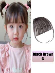 儿童刘海假发空气隐形刘海自然额头流海带太阳穴修剪女童脸型 - 彩色 - 查看 9
