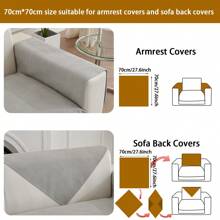 1pc Corn Velvet Solid Color Sofa Cushion, Style Pet Friendly Anti-Dirty Anti-Slip Sofa Cover, Autumn/Winter Anti-Scratch Sofa Protector Suitable For L-Shaped Combination Sofa And 1/2/3/4 Seat Sofa - Light Grey - View 12