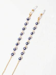 1pc Multicolor Evil Eye Beaded Glasses Chain, Fashion Glasses Chain,Fashion Anti-Lost Eyeglass Chain For Women Daily Wear. - Multicolor - View 9