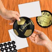 12 Cool Football Invitation Cards For Football Birthday Parties, Football Gatherings - Suitable For All Football Enthusiasts, Perfectly Matched With Party Decorations, Perfectly Highlighting The Theme