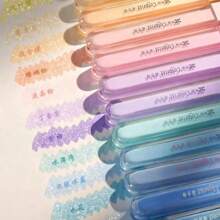 3 支冰透明闪光荧光荧光笔，适合学生使用的彩色记号笔，用于做笔记的明亮霓虹笔、计划器、闪光荧光笔（随机款式/颜色）