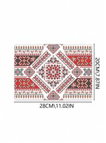 1入90x40cm幾何圖案橡膠底滑鼠墊，適用於電腦、辦公室、遊戲和家庭使用，邊緣縫紉設計，適用於桌子、鍵盤和滑鼠，防汙，學生、兒童、男女適用的軟性桌墊 - 彩色 - 查看 15