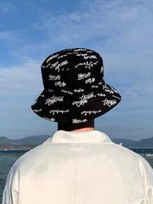 1pc Men's Bucket Hat, Ins Oversized Summer Hat, Sun Protection Hat