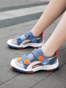 Boys' Summer Sport Sandals With Hook And Loop For Outdoor Hiking - Blue - View 6