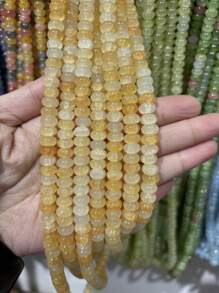 50/100pcs 5mm X 8mm Imitation Jade, Agate, Abacus Beads, Loose Beads, Wheel Beads, Spacer Beads For DIY Jewelry Making, Bracelets, Keychains, Necklaces, Crafts Decoration, Colorful Beads Material To Inspire Your Creative Designs