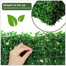 1 件/2 件人造塑料草垫，装饰背景墙，盆栽绿色篱笆植物，隐私屏风适用于室内外花园后院婚礼装饰