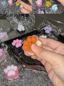 Paquete de 1/12/24 uñas de gato en miniatura, aprieta y estira para aliviar la presión, pequeño juguete de regalo, suave, Fufu, juguete de broma, divertido, juego de niños, juguetes para niños, juegos de niños, juegos de niñas, regalos de Eid para niños, juguetes de Pascua, regalos de Pascua, decoración de Pascua, relleno de canasta de Pascua, Taba Squishy, juguetes Squishy, juguetes Fidget, juguetes para niños, recuerdos para fiestas de niños - Multicolor - Ver 3