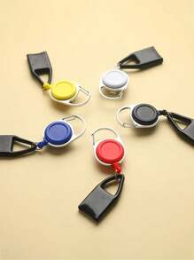 1/3 件便携式伸缩打火机挂钩带钥匙链，防丢失打火机线适用于常规尺寸打火机轻便耐用的塑料金属夹，白色挂绳，皮带夹