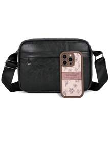 A Crossbody Bag Made Of Nylon Material, Simple And Atmospheric, Not Easily Damaged, High Aesthetic Value, Large Capacity, Easy To Clean, Smooth Surface, Not Easily Stained Office Bag Sling Bag