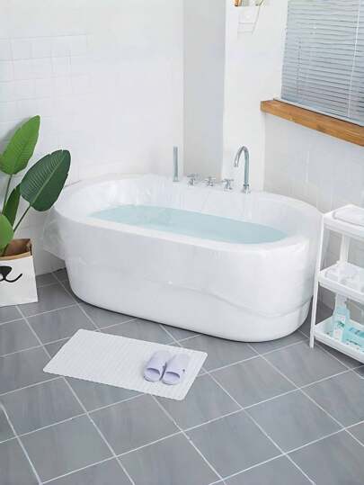 5 件一次性浴缸衬垫、旅行便携式沐浴袋、SPA 浴垫套