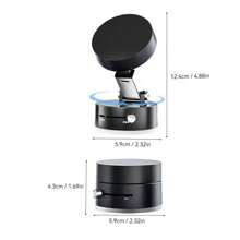 Magnetic Vacuum Cup Mobile Phone Stand, Folding Rotary Stand, Double-Sided Suction Cup Universal Vacuum Rotary Stand, Suitable For Car/Gym/Mirror/Smooth - Multicolor - View 6