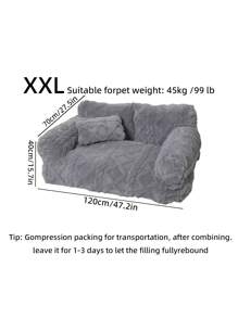 1 Pc All Season Machine Washable Pet Sofa, Pet Bed For Cats And Dogs Puppy Keep Dog Bed Cat Bed Easy To Clean - Grey - View 14