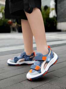 Boys' Summer Sport Sandals With Hook And Loop For Outdoor Hiking - Blue - View 7