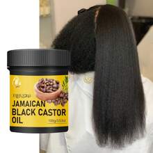 100g 牙买加蓖麻油护发，纯天然冷榨，保湿滋养头皮和发根，抚平和修复干燥、发梢分叉，防止干燥、断裂、打结和脱发，使头发更浓密、更强韧、更健康，适合所有发质，包括卷发，男女皆宜
