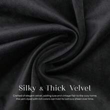 1入組黑色極簡化學纖維裝飾抱枕套 - 黑色 - 查看 7