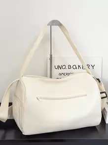 The New Fashion Classic Joker Solid Color, Large Capacity And Multi-Pockets, With Earphones, Is Designed To Be Light And Portable, And The Shoulder Bag Is Suitable For Outdoor Travel And Short-Distance Travel. - View 2