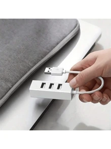 1 件迷你 USB 集线器扩展器、4 端口 USB 集线器扩展器、USB 适配器站、超薄便携式数据中心、USB 分配器、黑色 - 黑色 - 查看 5