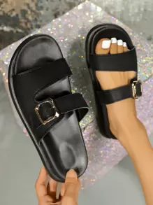 Women's Thick Sole Fashion Slip-On Sandals, 2025 New Summer Outdoor Soft Bottom Beach Slippers